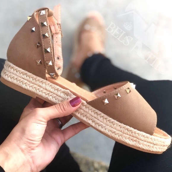 LAST1♥️ Studded Platform Espadrille FLATFORM - Picture 7 of 8